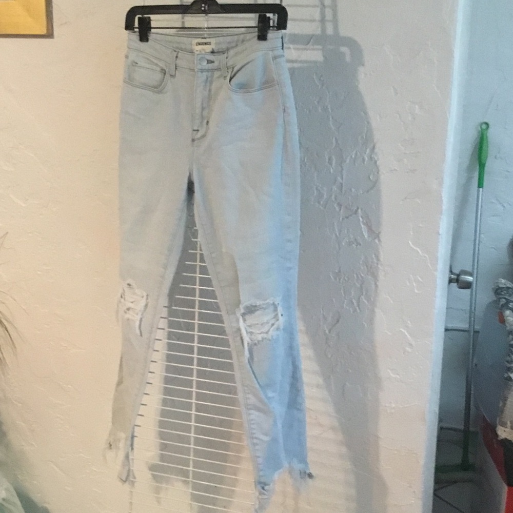 L'AGENCE Light Blue Ripped Jeans